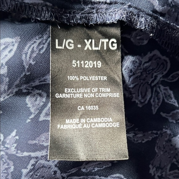 Tahari Blue Floral Kimono Duster Jacket L-XL - Picture 3 of 6